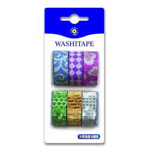 Washitape Glitter 6-pack