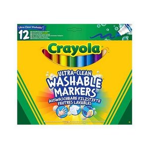 Tvättbara markers Crayola - 12 pennor
