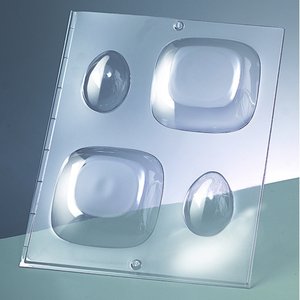 3-D Gjutform för tvål 90 x 90 mm / 60 x - kvadrat / 2 delar