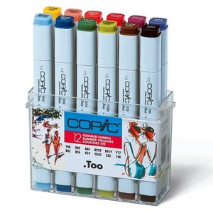 Copic Marker set - 12 pennor - Sommarfärger