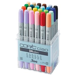 Copic Ciao set - 24 pennor - Basfärger