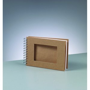 Album för scrapbooking A 5 / 21 x 15 cm - brun 25 sidor cutout rektangel