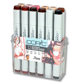 Copic Marker set - 12 pennor - Hudfärger