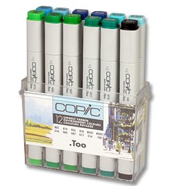 Copic Marker set - 12 pennor - Miljöfärger