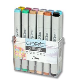 Copic Marker set - 12 pennor - Pastellfärger