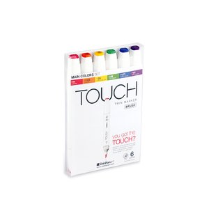 Touch Twin Brush Marker 6st - Main Color