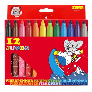 Fiberpennor Jumbo Sense - 12 pennor