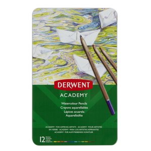 Derwent Academy Akvarell - 12 Delar