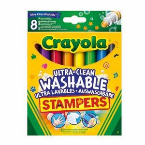Tvättbara Stampers Crayola - 8 pennor