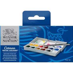 Akvarellfärg W&N Cotman - Skissarens ask 12 färger