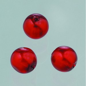 Glaspärlor vax lyster 6 mm - röda 40 st.