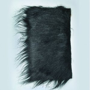 Långt hår plysch 20 x 35 cm - svart