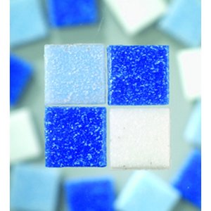 MosaixPro - glasmosaik 10 x 10 mm - blå mix 1.000 g ~ 1
