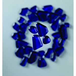 MosaixSoft - glasmosaik 8 - 25 mm - blå 200 g ~ 140 st.