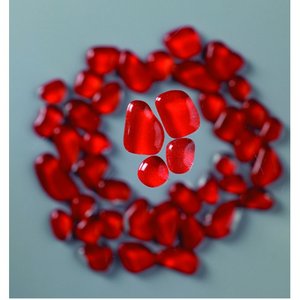 MosaixSoft - glasmosaik 8 - 25 mm - röd 200 g ~ 140 st.