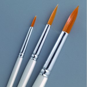 Pensel set - Vit 3 st. Akryl