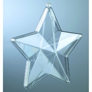 Plastform 140 mm - kristallklar stjärna