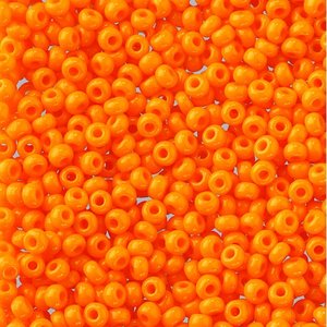 Rocaillespärlor ogenomskinliga - orange