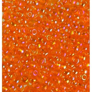 Rocaillespärlor skimrande - orange regnbågsfärg
