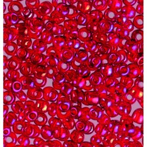Rocaillespärlor skimrande - röd regnbågsfärg