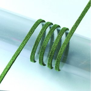 Snöre mockaimitation / alcantara 3 mm / 3 m - grön