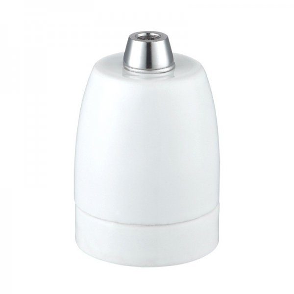 Lamphållare porslin E27 (Vit)