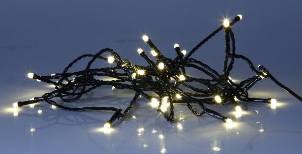 Serie LED ljusslinga 40 ljus svart varmvit (Svart)